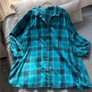 3X Flannel Tunic